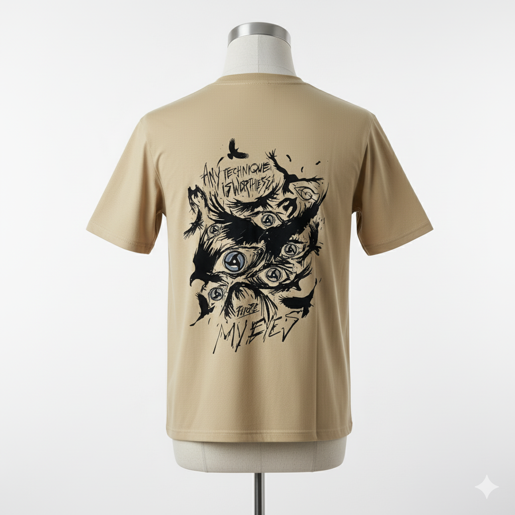 Cream T-Shirt - Back view